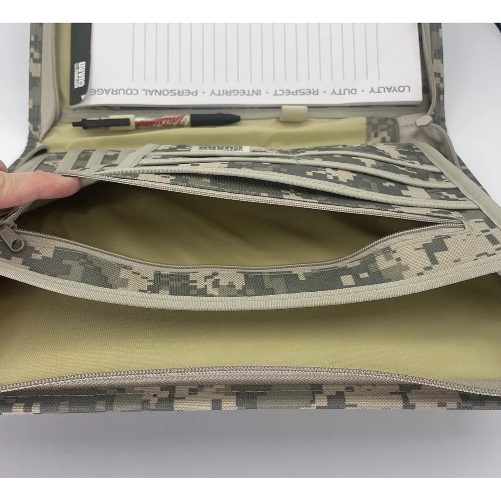 National Guard Digital Camo Notebook Portfolio Organizer Pad Field Notebook Zip